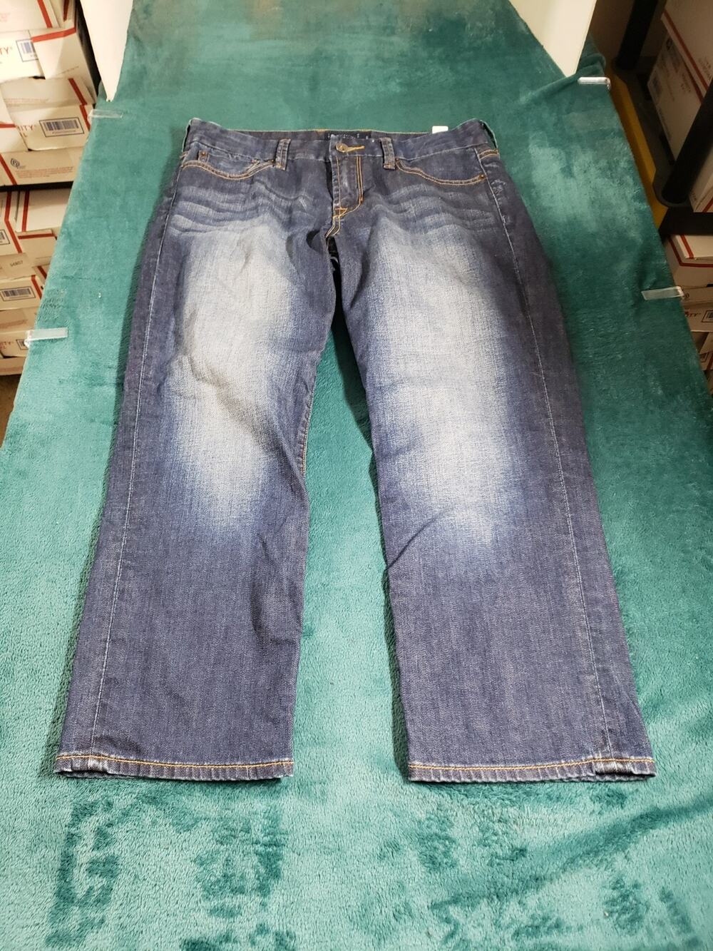 Lucky Brand Jeans Size 8 Womens Blue Stretch Pants Mid Rise Sweet Crop Capri